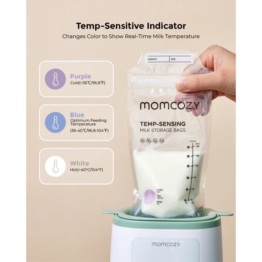 Momcozy Σακουλάκια Αποθήκευσης Μητρικού Γάλακτος 180ml – 120τμχ