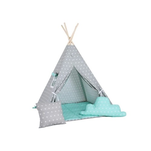 Elis Design Stars Παιδική Σκηνή Σετ Με Μαξιλάρια Gray Blue 1761/Sta