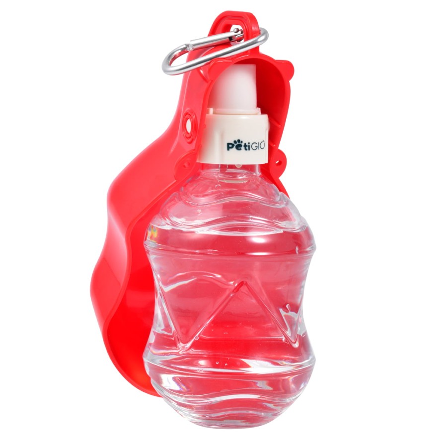 Petigio Φορητο Μπουκαλι Νερου Για Σκυλουσ 280 Ml Κοκκινο