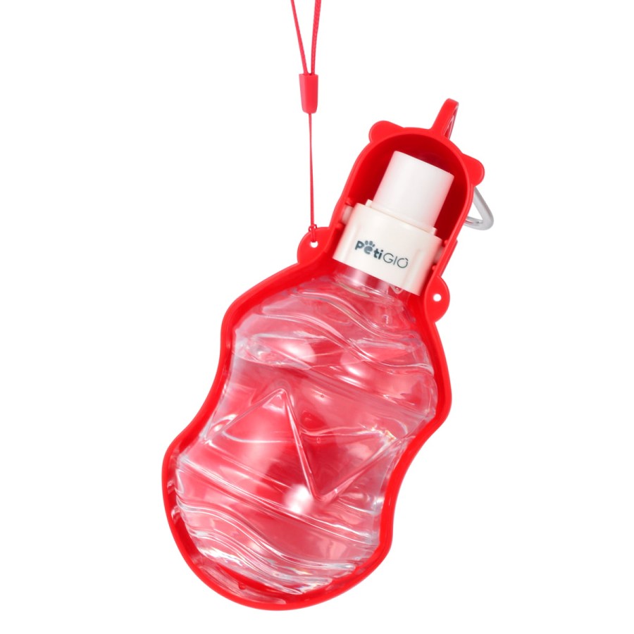 Petigio Φορητο Μπουκαλι Νερου Για Σκυλουσ 280 Ml Κοκκινο
