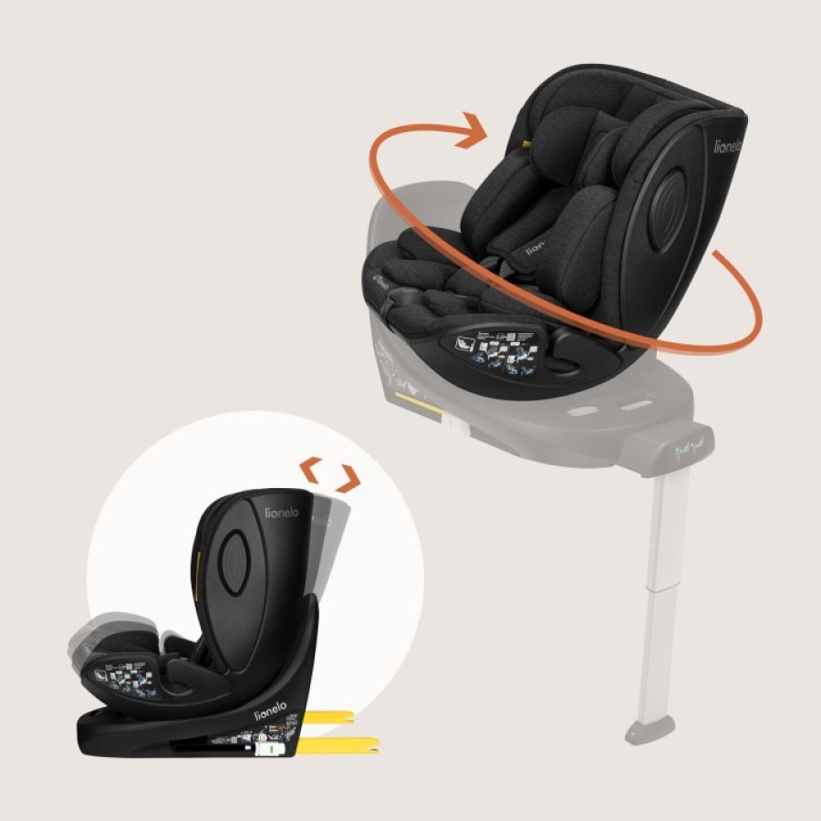 Lionelo Moxie Next i-Size κάθισμα αυτοκινήτου 40-105 cm black