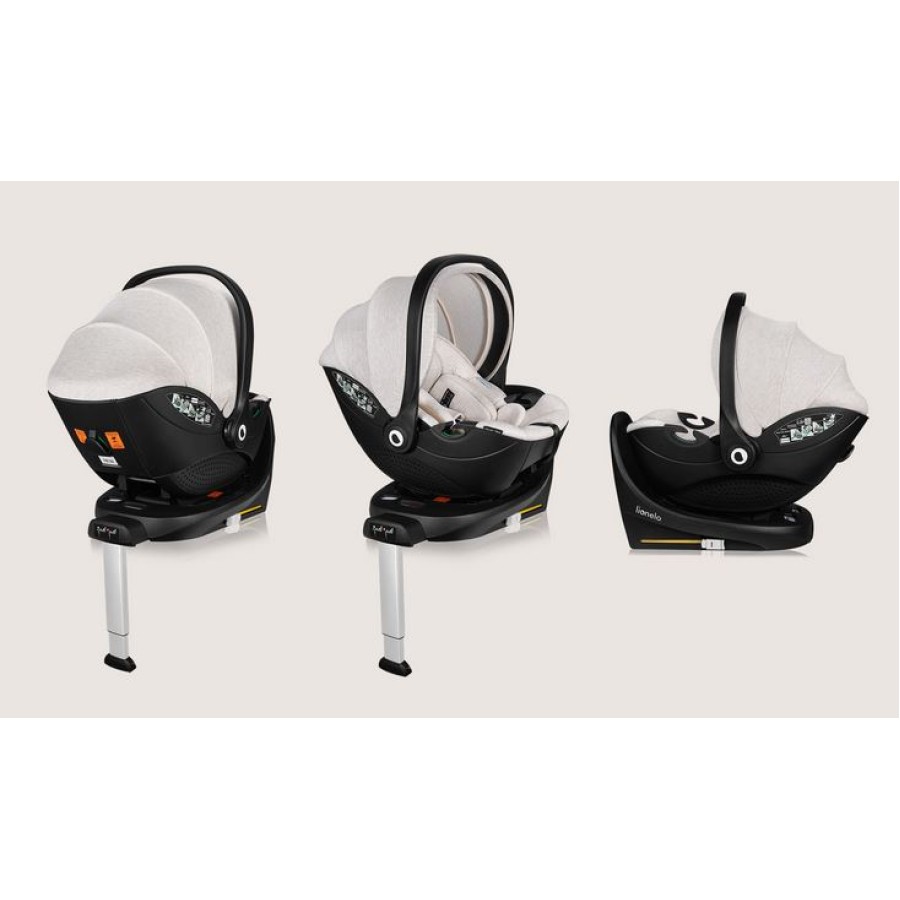 Lionelo Moxie i-Size set κάθισμα αυτοκινήτου 40-87cm & περιστρεφόμενη βάση isofix Black Carbon