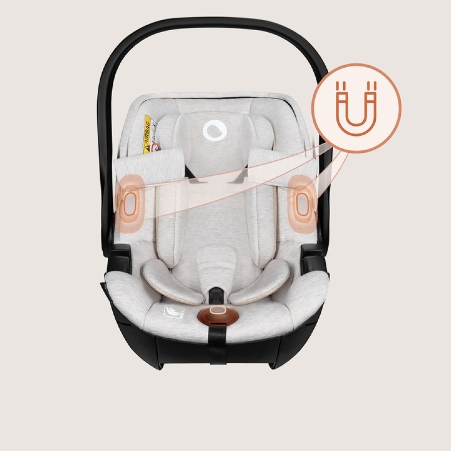 Lionelo Moxie i-Size set κάθισμα αυτοκινήτου 40-87cm & περιστρεφόμενη βάση isofix Black Carbon
