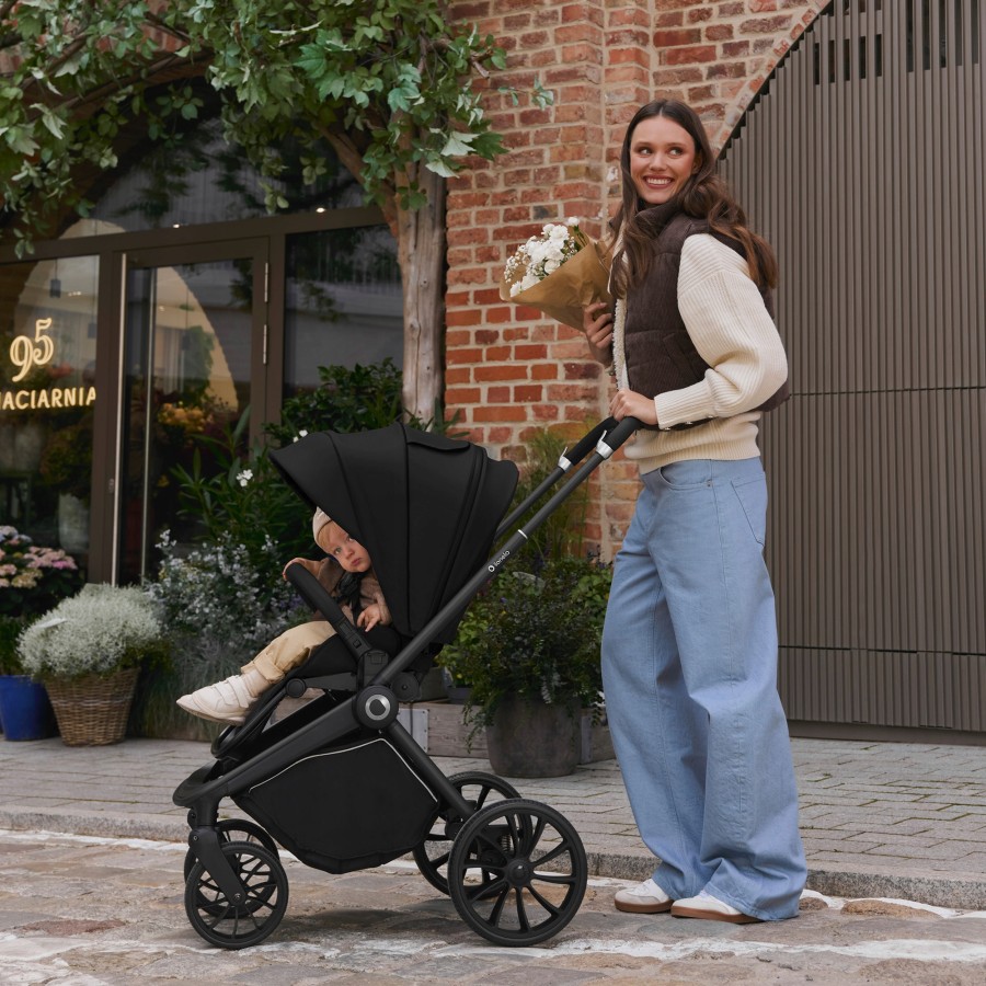 Lionelo Mika Plus Καρότσι Βρεφικό με Αναστροφή έως 22 kg Black Onyx