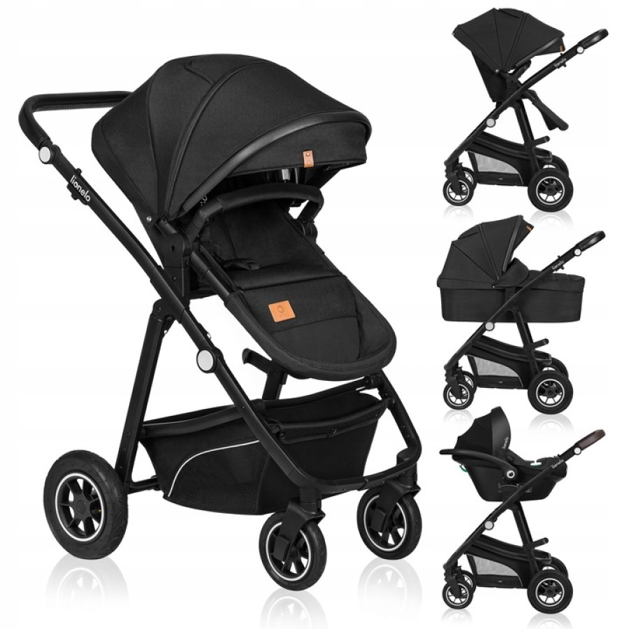 Lionelo Bianka Πολυκαρότσι Καρότσι 3 σε 1 έως 22kg Black Onyx