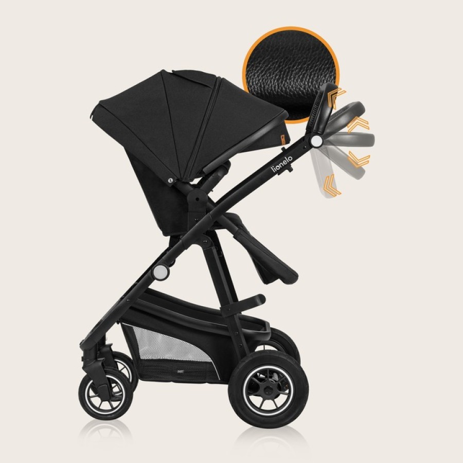 Lionelo Bianka Πολυκαρότσι Καρότσι 3 σε 1 έως 22kg Black Onyx