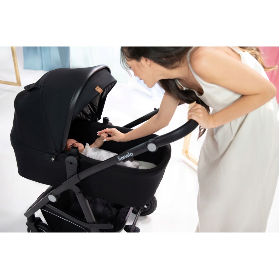 Lionelo Bianka Πολυκαρότσι Καρότσι 3 σε 1 έως 22kg Black Onyx