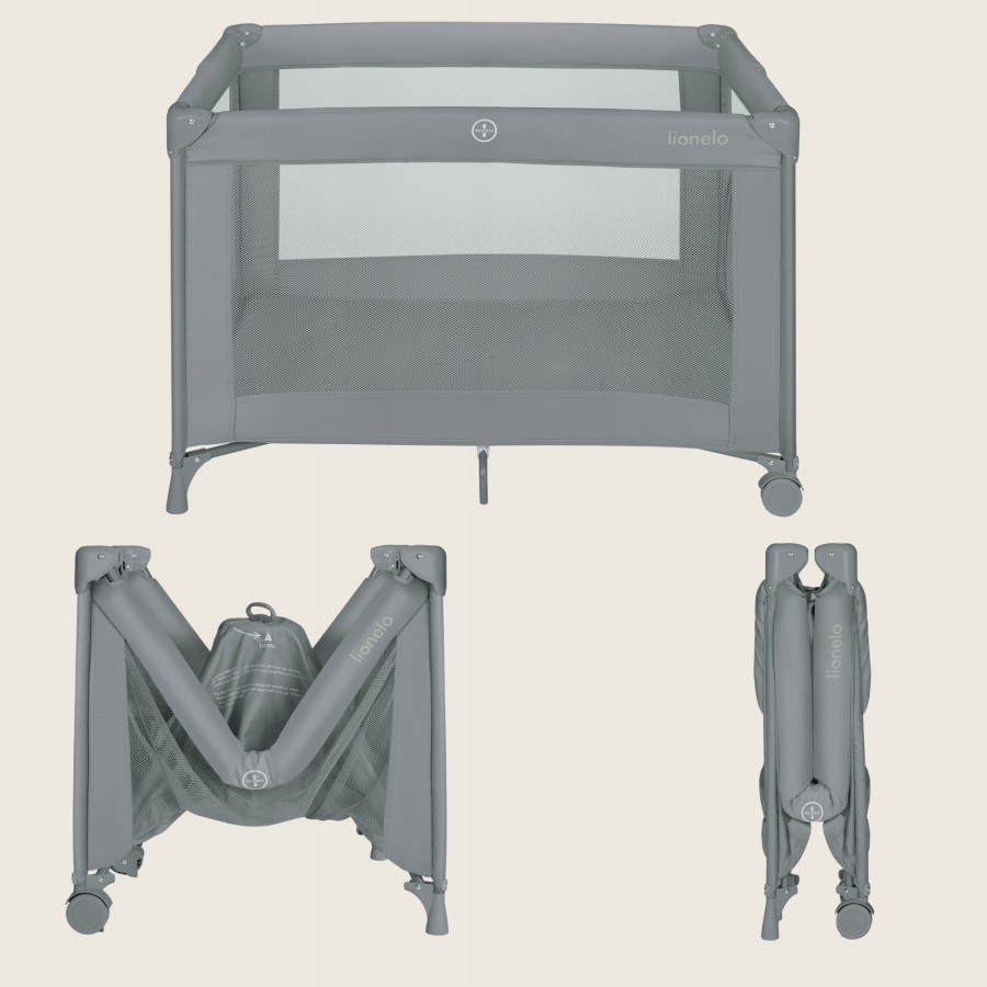 Lionelo Amelie Παρκοκρέβατο 1 Επιπέδoυ Gray Concrete