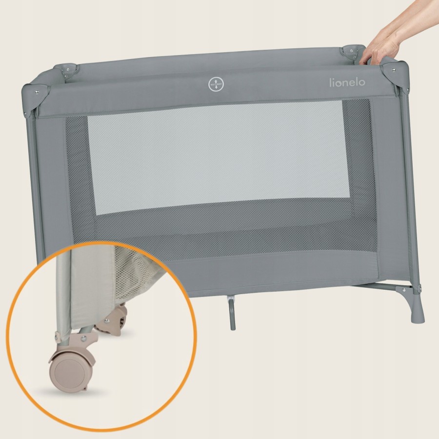 Lionelo Amelie Παρκοκρέβατο 1 Επιπέδoυ Gray Concrete