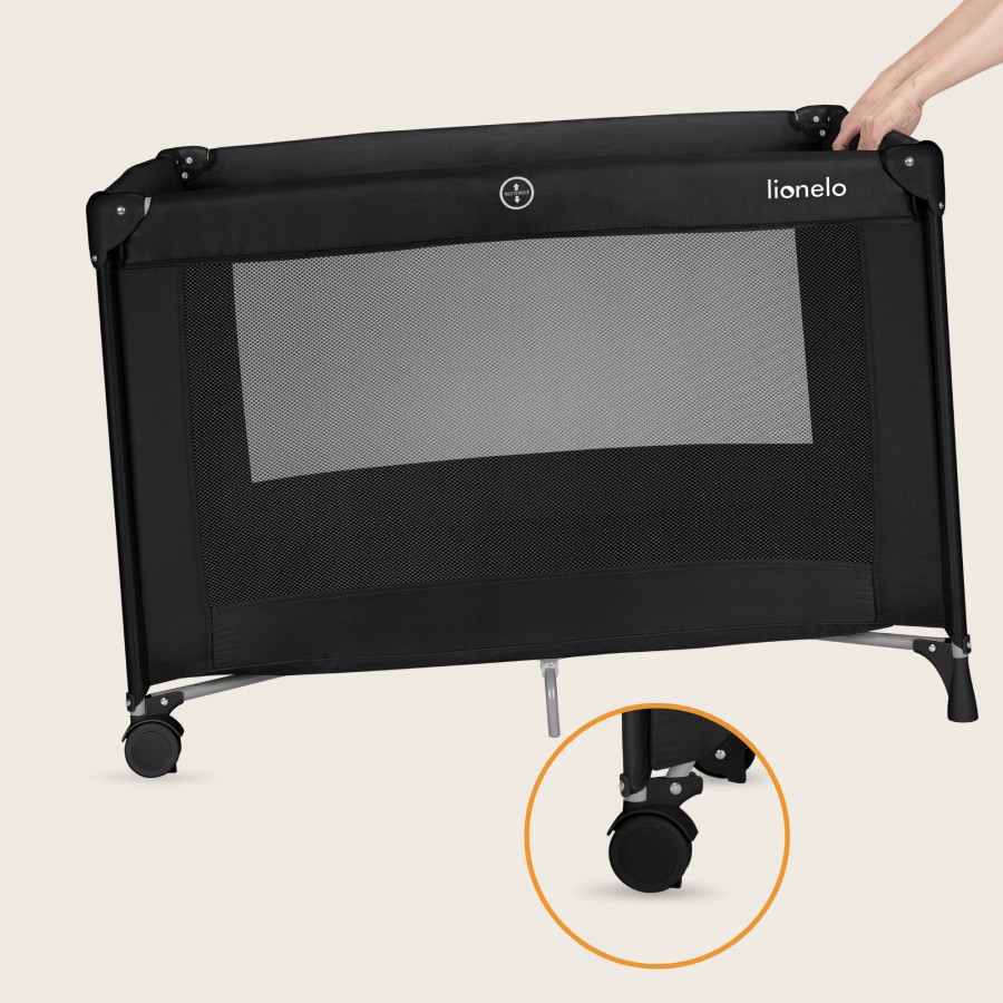 Lionelo Amelie Παρκοκρέβατο 1 Επιπέδoυ Black Carbon