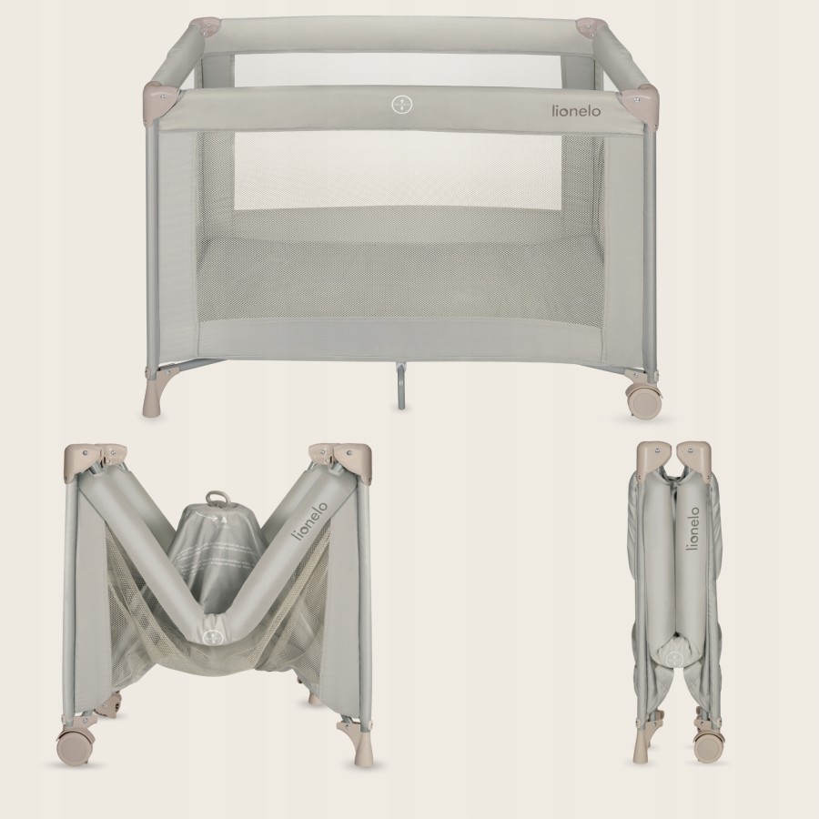 Lionelo Amelie Παρκοκρέβατο 1 Επιπέδoυ Beige Sand