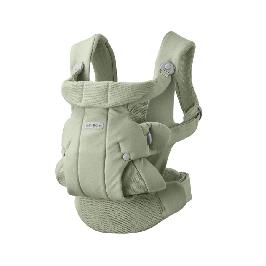 BabyBjörn Hold Μάρσιπος Μωρού Ergonomic Woven, Light Green – 0–18m, 3,2–13,5kg