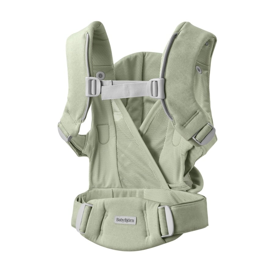BabyBjörn Hold Μάρσιπος Μωρού Ergonomic Woven, Light Green – 0–18m, 3,2–13,5kg