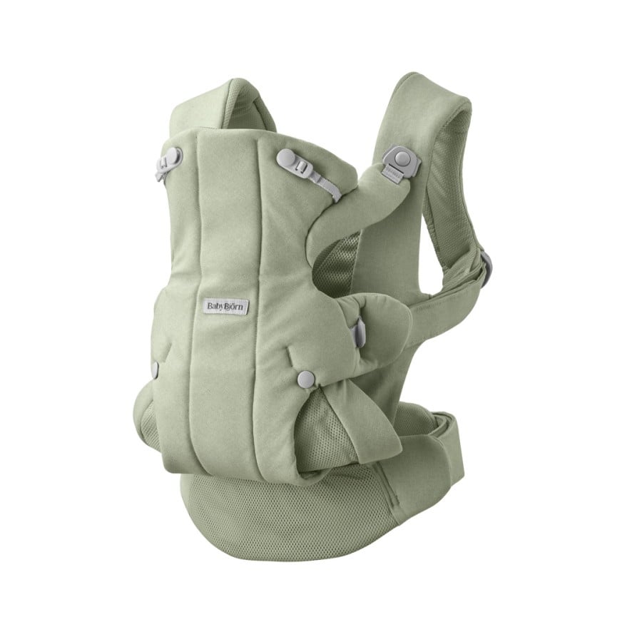 BabyBjörn Hold Μάρσιπος Μωρού Ergonomic Woven, Light Green – 0–18m, 3,2–13,5kg