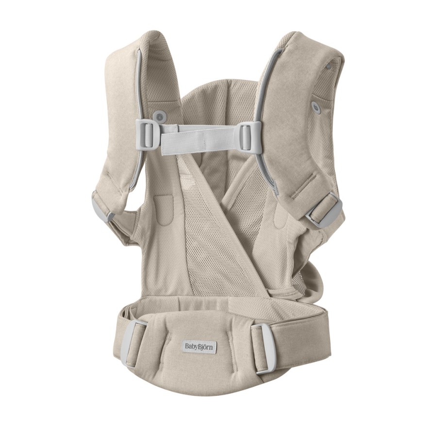 BabyBjörn Hold Μάρσιπος Μωρού Ergonomic Woven, Sand Gray – 0–18m, 3,2–13,5kg