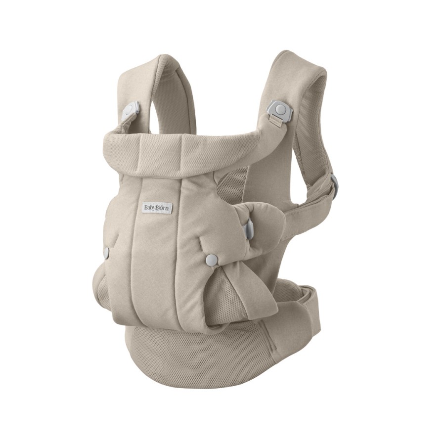 BabyBjörn Hold Μάρσιπος Μωρού Ergonomic Woven, Sand Gray – 0–18m, 3,2–13,5kg