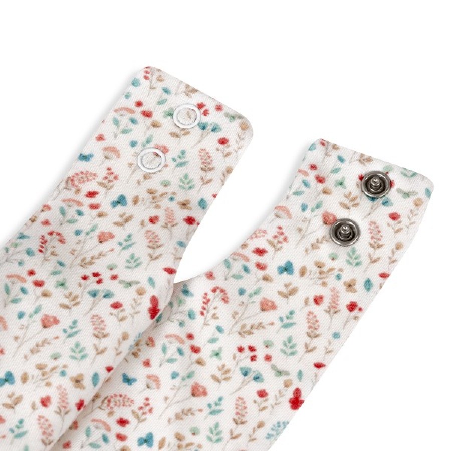 Interbaby Granja Koala Σαλιάρες Bandana Bamboo – Σετ 2 Τεμ. Αδιάβροχες, Floral Λευκό & Ροζ, 0m+