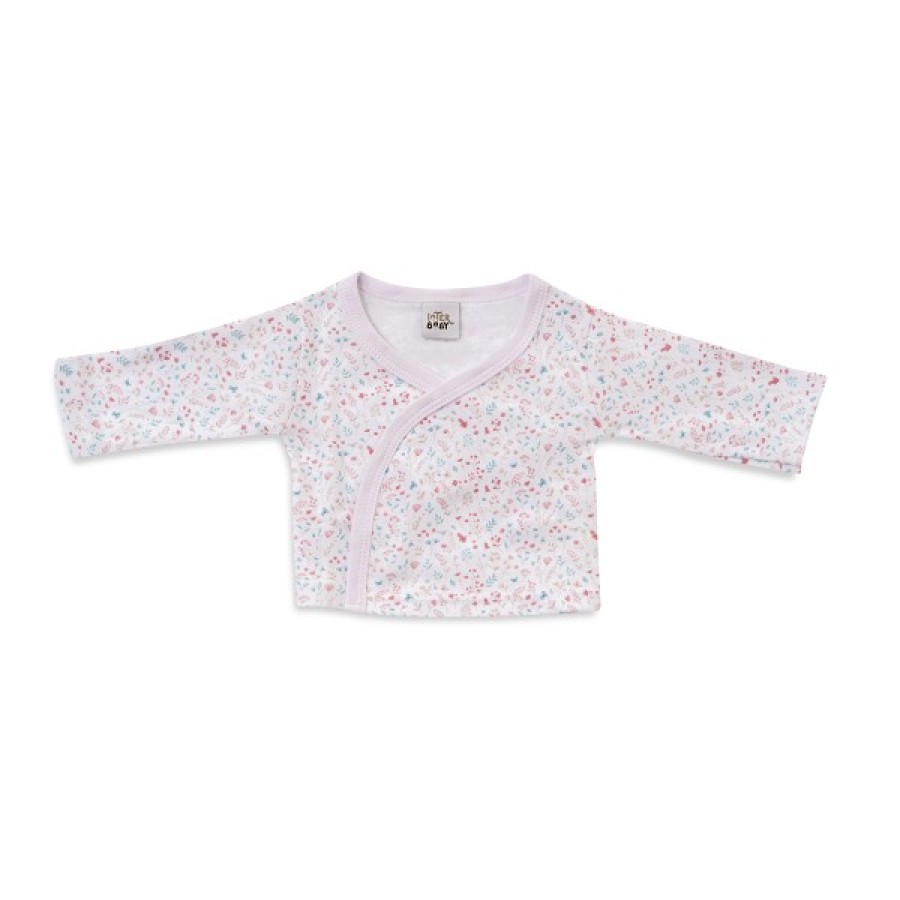 Interbaby Petalos Flores Σετ Δώρου Νεογέννητου 5τμχ 0-6 Μηνών 100% Βαμβάκι Ροζ SET74-02