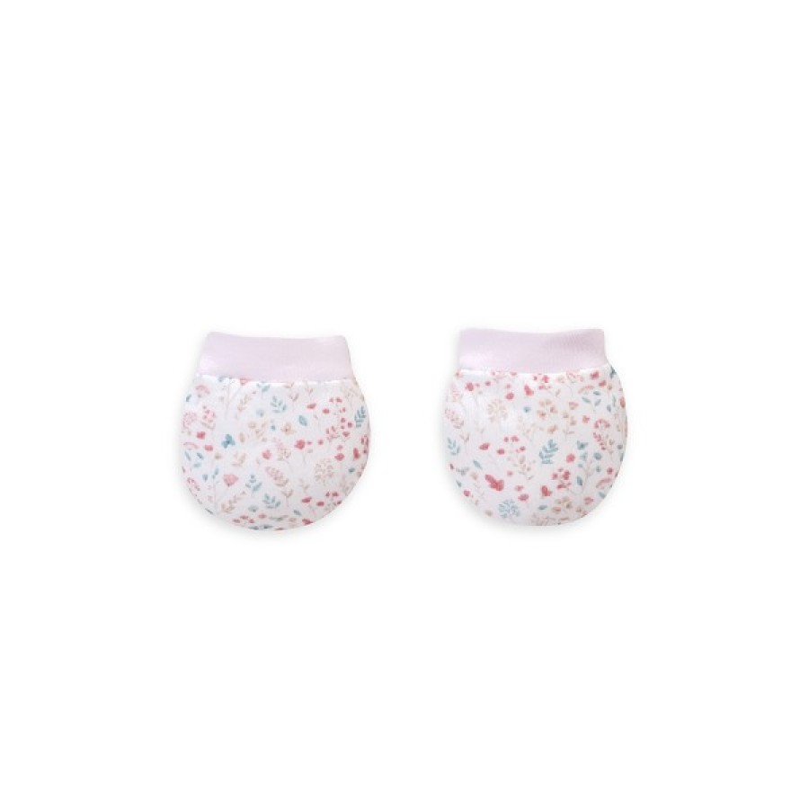 Interbaby Petalos Flores Σετ Δώρου Νεογέννητου 5τμχ 0-6 Μηνών 100% Βαμβάκι Ροζ SET74-02