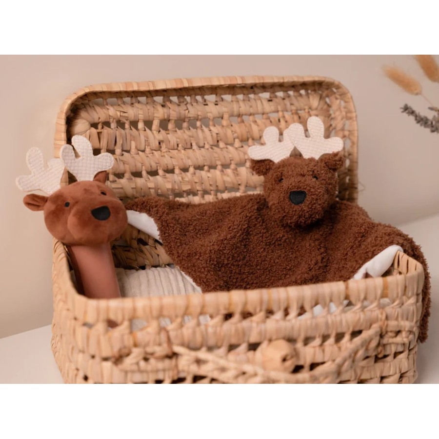 Baby Gift Box Forest Σετ Δώρου Γέννησης 3τμχ με Πανάκι, Κουδουνίστρα & Υφασμάτινο Βιβλίο 0m+