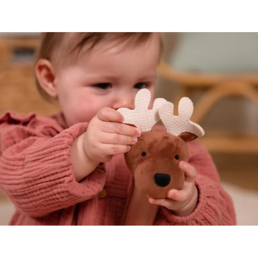 Baby Gift Box Forest Σετ Δώρου Γέννησης 3τμχ με Πανάκι, Κουδουνίστρα & Υφασμάτινο Βιβλίο 0m+