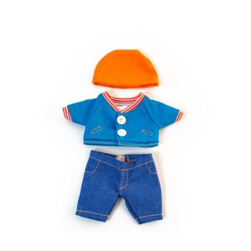 Miniland Mild Weather Jean Set Σετ Ρούχων για Κούκλα 21cm