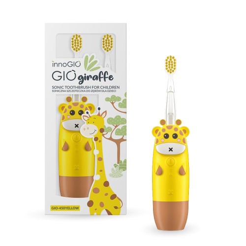 InnoGio Sonic Παιδική Ηλεκτρική Οδοντόβουρτσα GioGiraffe Yellow