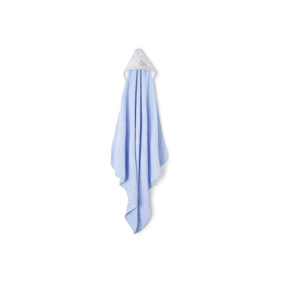 Interbaby Elefante Βρεφικό Σετ Μπουρνούζι Κάπα 100x100εκ. & Βελούδινο Πανάκι Παρηγοριάς Blue