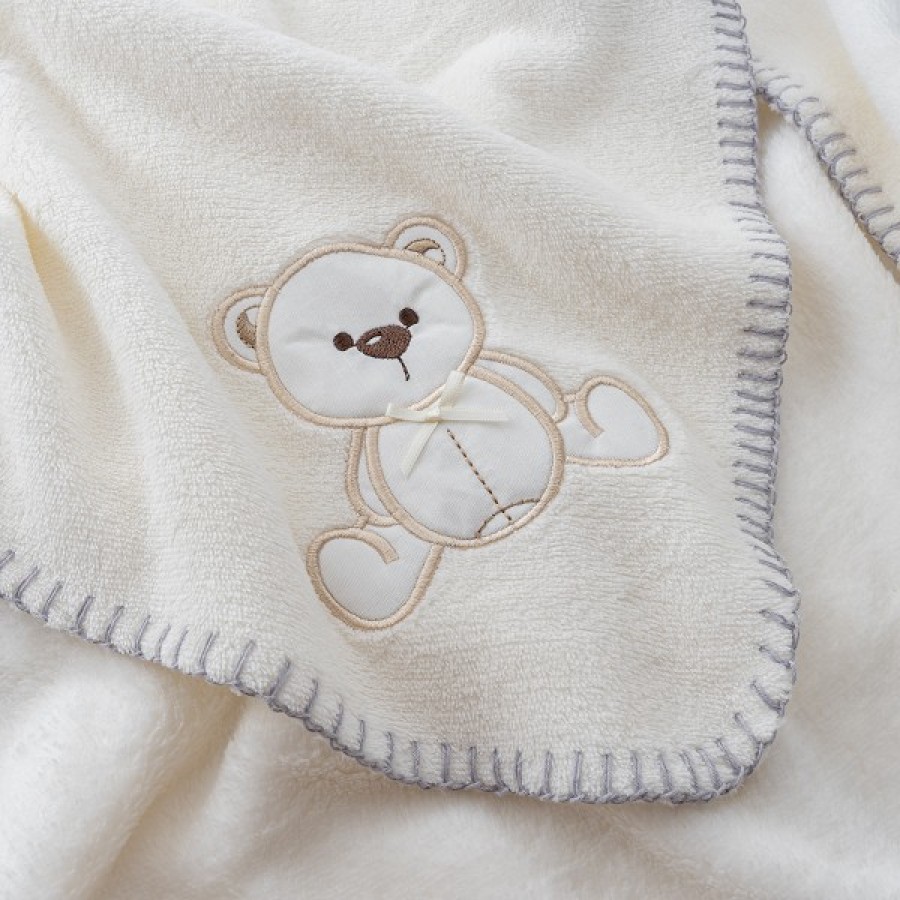 Interbaby Βρεφική Κουβέρτα Αγκαλιάς Bear Beige 80x110εκ.