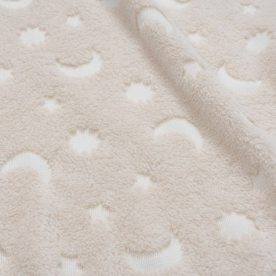 Interbaby Βρεφική Κουβέρτα Αγκαλιάς Stars Beige 80x110εκ.