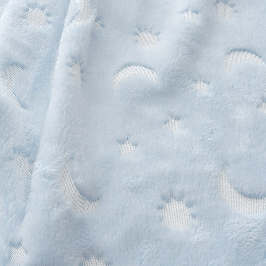 Interbaby Βρεφική Κουβέρτα Αγκαλιάς Stars Blue 80x110εκ.