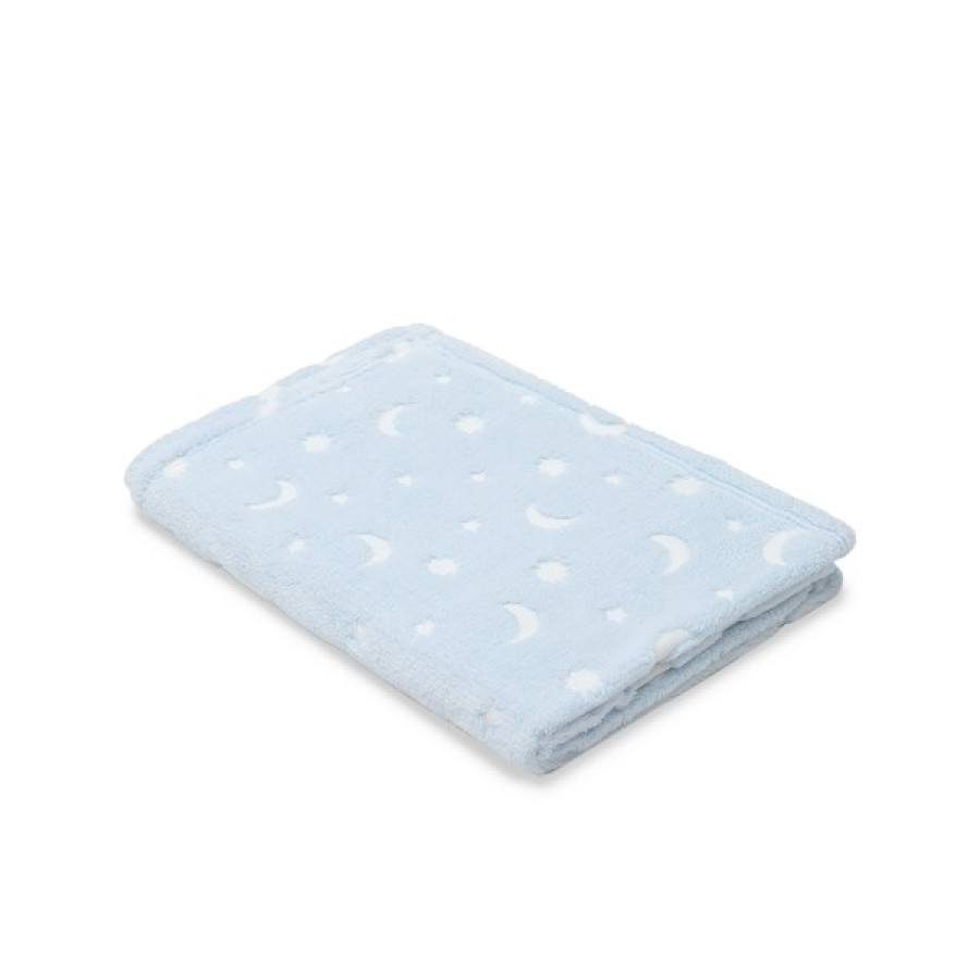 Interbaby Βρεφική Κουβέρτα Αγκαλιάς Stars Blue 80x110εκ.
