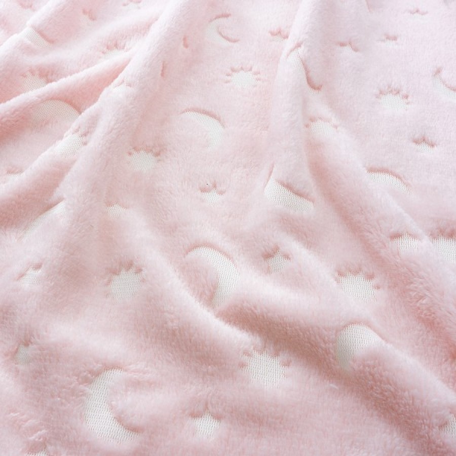 Interbaby Βρεφική Κουβέρτα Αγκαλιάς Stars Pink 80x110εκ.