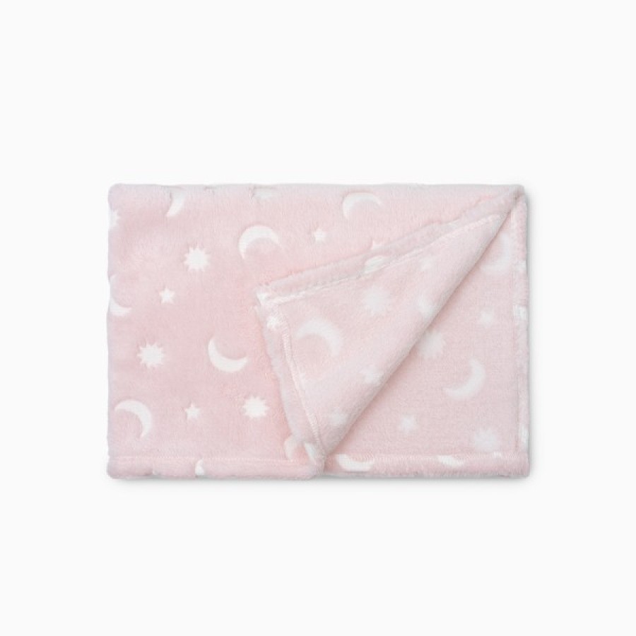 Interbaby Βρεφική Κουβέρτα Αγκαλιάς Stars Pink 80x110εκ.