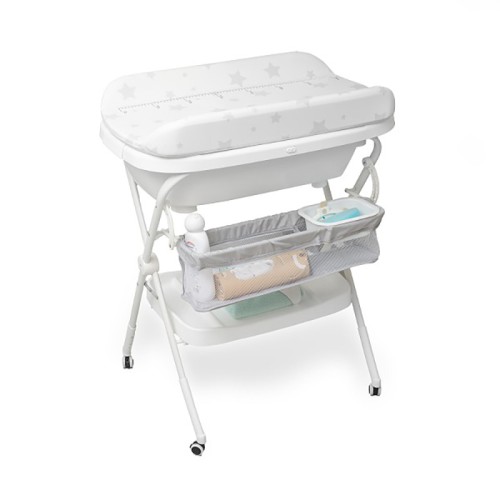 Interbaby Μπανιέρα - Αλλαξιέρα Με Γλύστρα Estrellas White/Gray