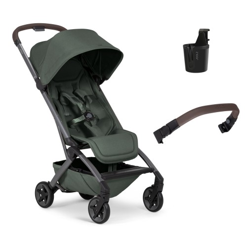 Joolz Aer² Dark Forest Green – Ultra Compact Καρότσι Ταξιδιού 6.5kg | One Hand Fold | Από Νεογέννητο | Δώρο Μπάρα & Ποτηροθήκη