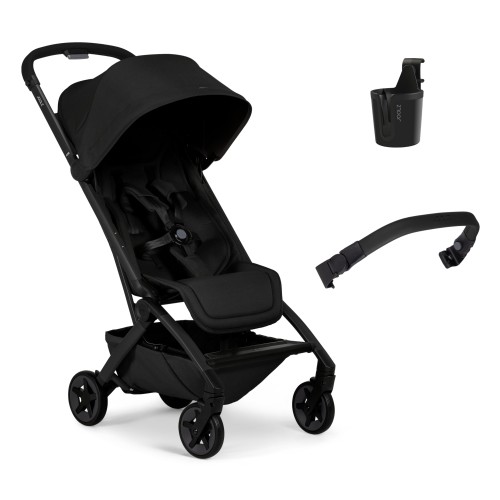 Joolz Aer² Dark Space Black – Ultra Compact Καρότσι Ταξιδιού 6.5kg | One Hand Fold | Από Νεογέννητο | Δώρο Μπάρα & Ποτηροθήκη