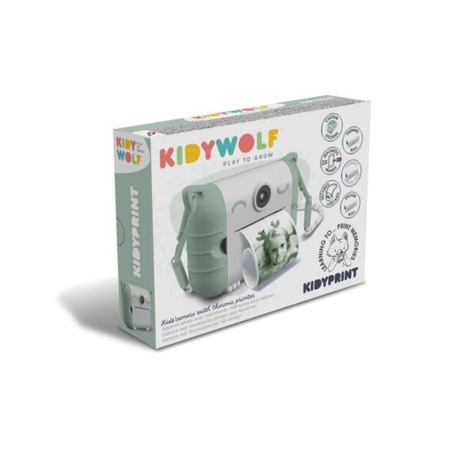 Kidywolf Παιδική Φωτογραφική Mηχανή Kidyprint με θερμική Εκτύπωση Instant Camera Πράσινη 