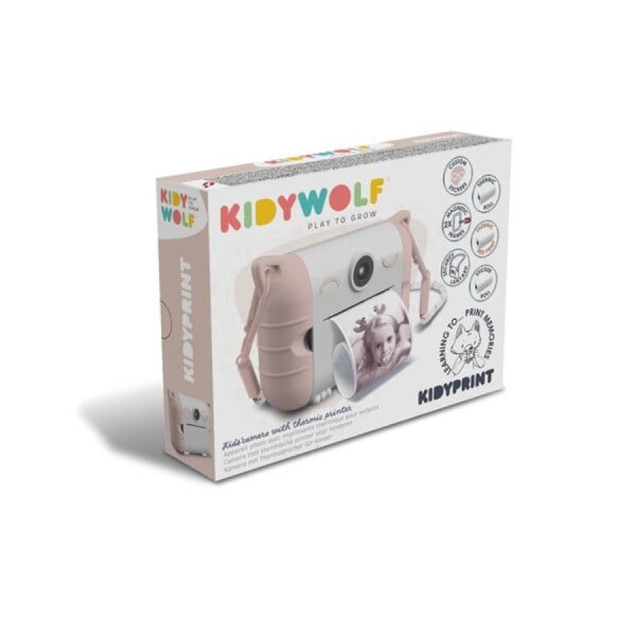 Kidywolf Παιδική Φωτογραφική Mηχανή Kidyprint με θερμική Εκτύπωση Instant Camera Ροζ
