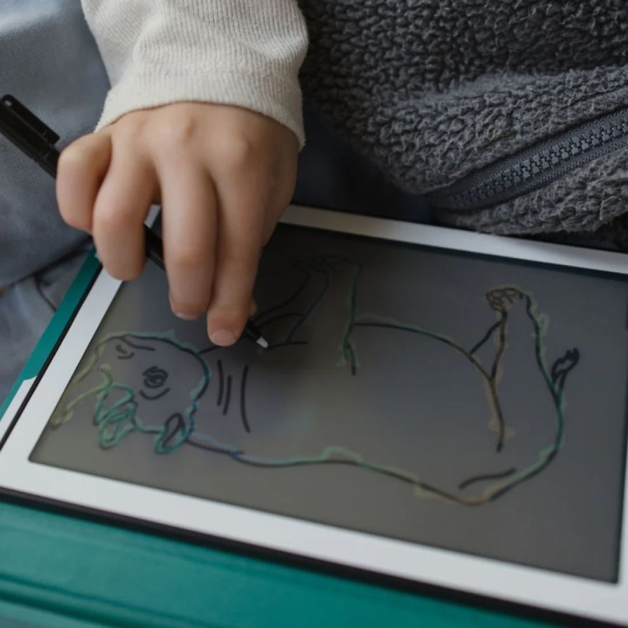 Kidywolf Παιδικό Tablet Ζωγραφικής με Οθόνη LCD με 30 Κάρτες Animals Around The World