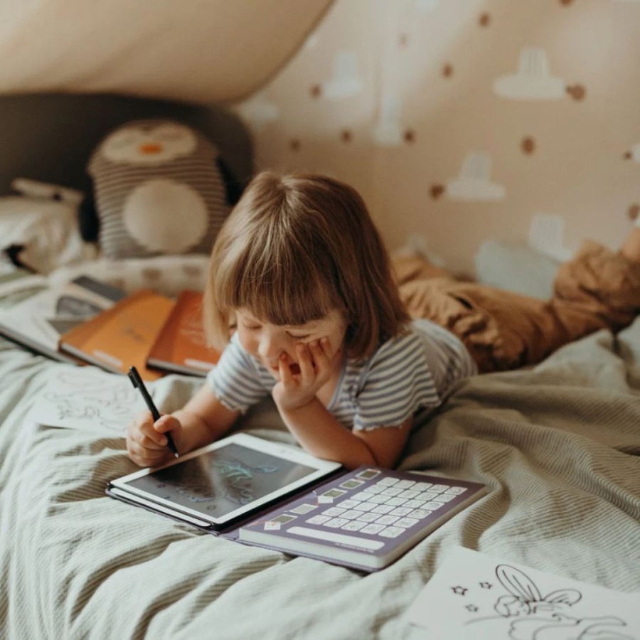 Kidywolf Παιδικό Tablet Ζωγραφικής με Οθόνη LCD με 30 Κάρτες Animals Around The World