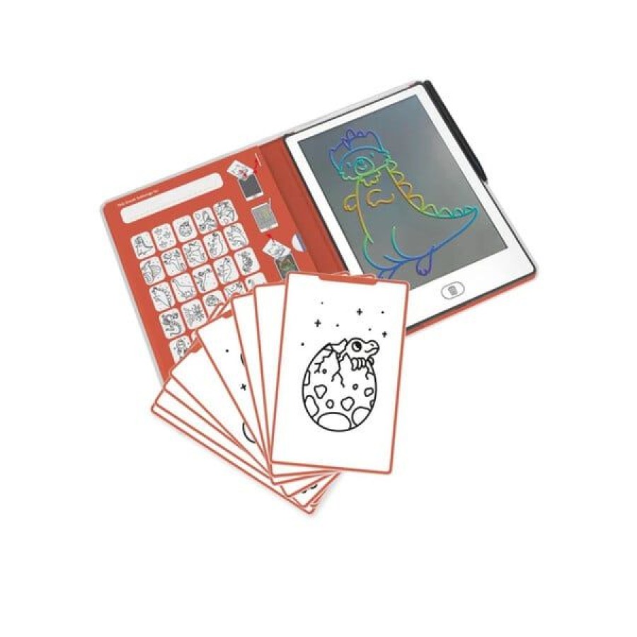 Kidywolf Παιδικό Tablet Ζωγραφικής με Οθόνη LCD με 30 Κάρτες Dinosaurs
