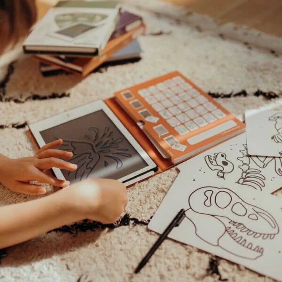 Kidywolf Παιδικό Tablet Ζωγραφικής με Οθόνη LCD με 30 Κάρτες Dinosaurs