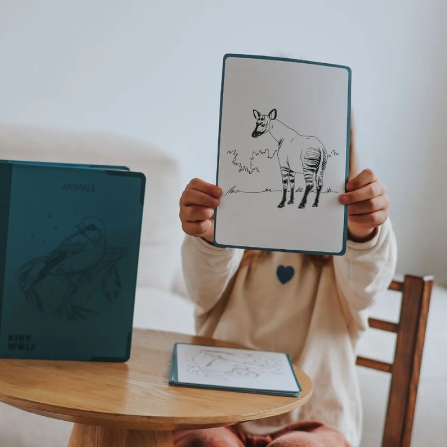 Παιδικό Tablet Illustration & Ζωγραφικής με 30 Σχέδια για Ηλικίες 8+ Kidywolf Animals