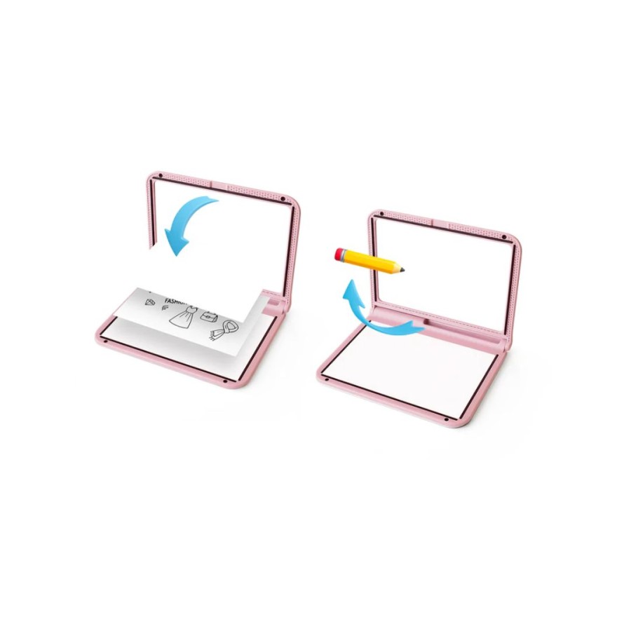 Kidywolf Tablet Ζωγραφικής με Φως, 2 Όψεων με Οθόνη LΕD & Μαυροπίνακα Σχέδιο Μόδας