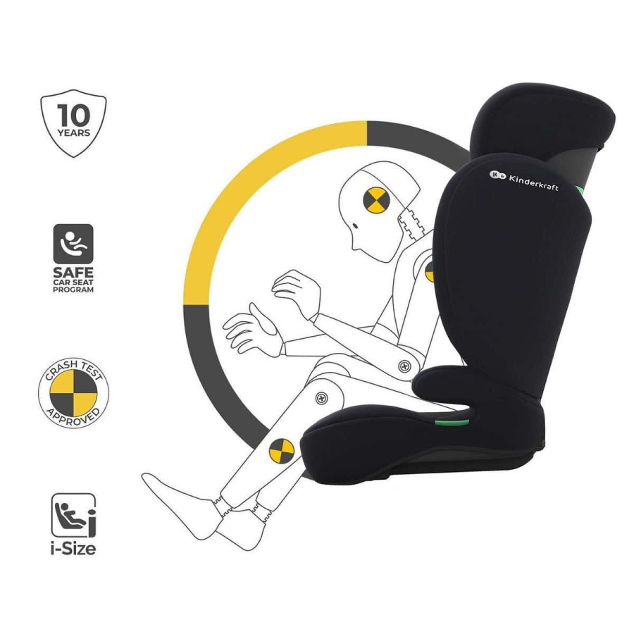 Παιδικό Κάθισμα Αυτοκινήτου Kinderkraft I-SPARK 2 PLUS i-Size 100-150cm Black