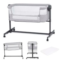 Ρυθμιζόμενο Βρεφικό Λίκνο με Στρώμα Kinderkraft NESTE UP 2 Grey