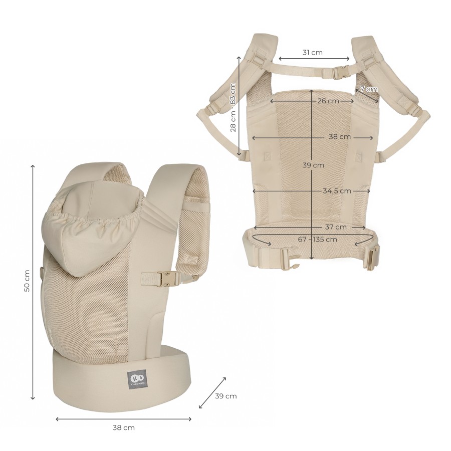 Εργονομικός Βρεφικός Μάρσιπος Kinderkraft Carrybee Beige