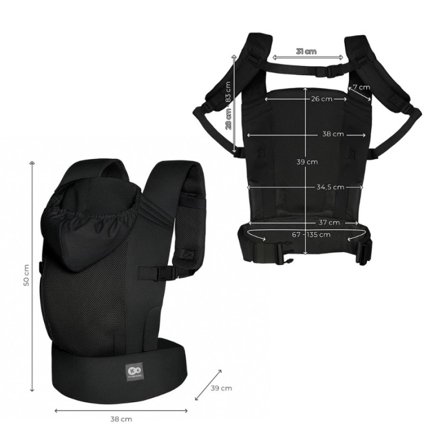 Εργονομικός Βρεφικός Μάρσιπος Kinderkraft Carrybee Black
