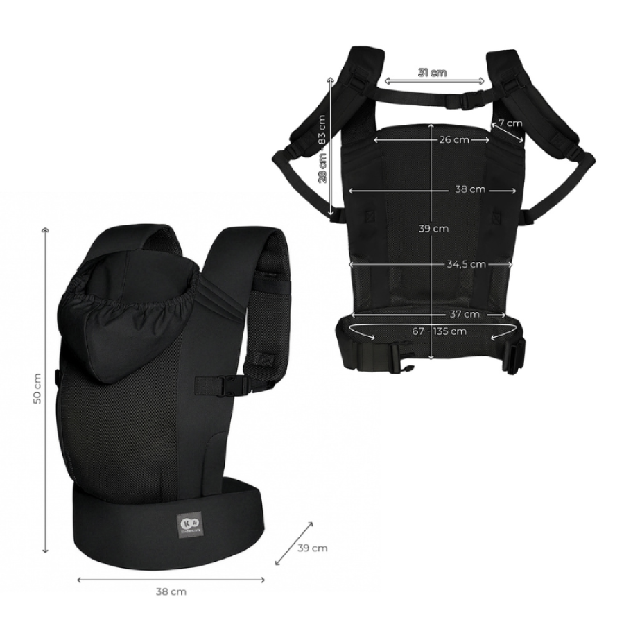 Εργονομικός Βρεφικός Μάρσιπος Kinderkraft Carrybee Grey